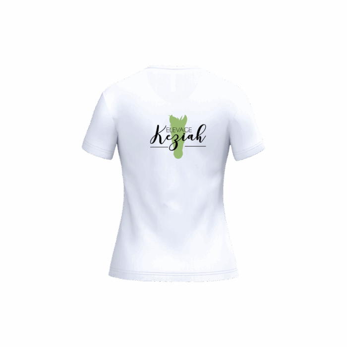 T-shirt d’équitation col V manches courtes - Femme - – Image 5