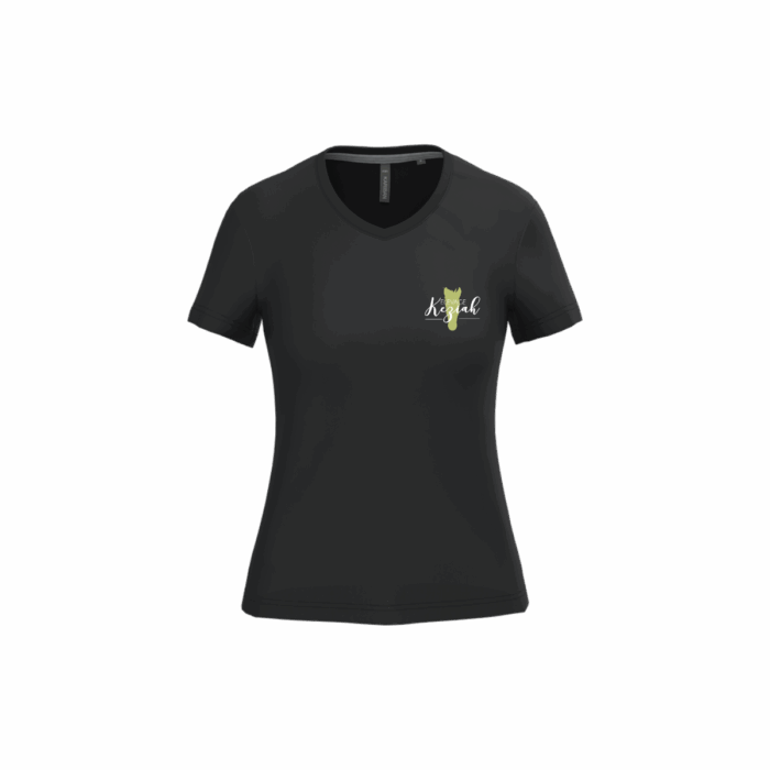 T-shirt d’équitation col V manches courtes - Femme - – Image 2