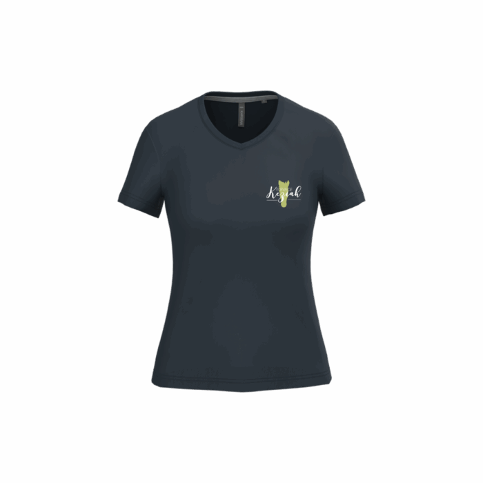 T-shirt d’équitation col V manches courtes - Femme - – Image 8
