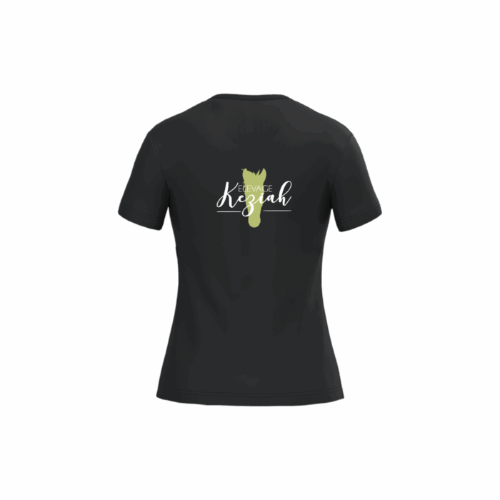 T-shirt d’équitation col V manches courtes - Femme - – Image 3